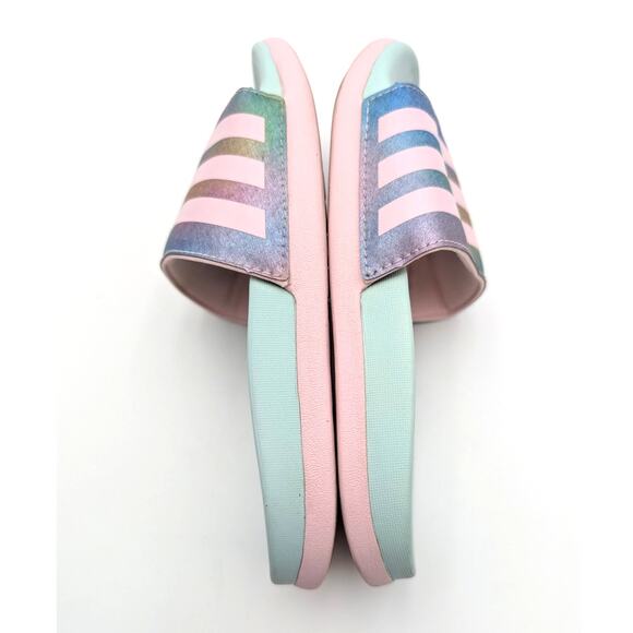 Adidas Adilette Comfort Sport Slide Sandals Kids Mint/Clear Pink Size US1 EU33 - Picture 12 of 12